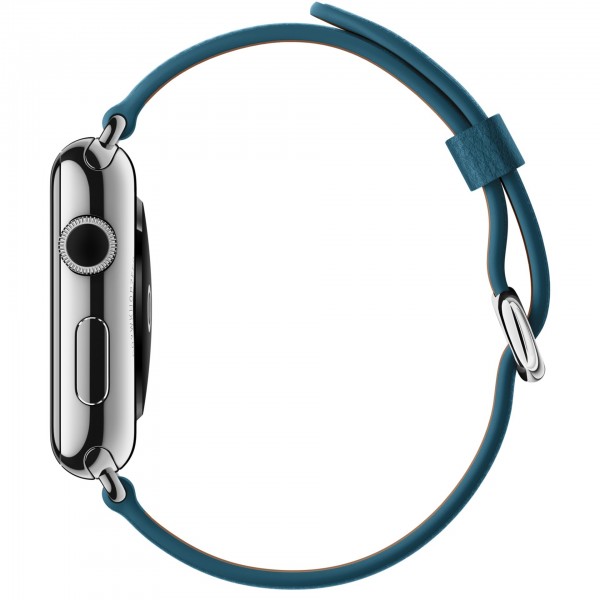 Apple Watch (42 mm) Paslanmaz Çelik Kasa ve Klasik Tokalı Okyanus Mavisi Kayış Akıllı Saat