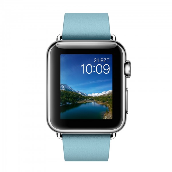 Apple Watch (38 mm) Paslanmaz Çelik Kasa ve Modern Tokalı Kutup Mavisi Kayış Akıllı Saat