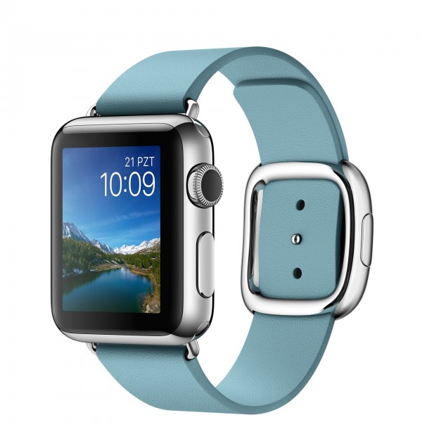 Apple Watch (38 mm) Paslanmaz Çelik Kasa ve Modern Tokalı Kutup Mavisi Kayış Akıllı Saat