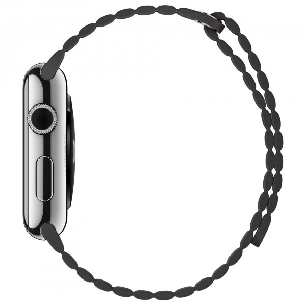 Apple Watch (42 mm) Paslanmaz Çelik Kasa ve Fırtına Grisi Deri Loop Akıllı Saat