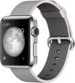 Apple Watch (38 mm) Paslanmaz Çelik Kasa ve Naylon Örme İnci Grisi Kordon resim