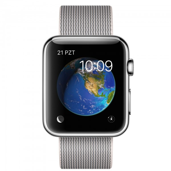 Apple Watch (42 mm) Paslanmaz Çelik Kasa ve Naylon Örme İnci Grisi Kordon Akıllı Saat