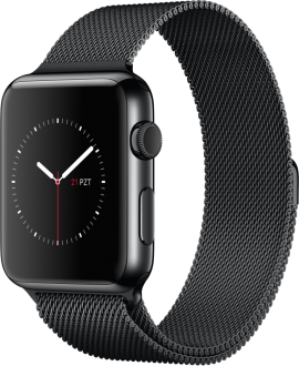 Apple Watch (42 mm) Uzay Siyahı Paslanmaz Çelik Kasa ve Uzay Siyahı Milano Loop Akıllı Saat