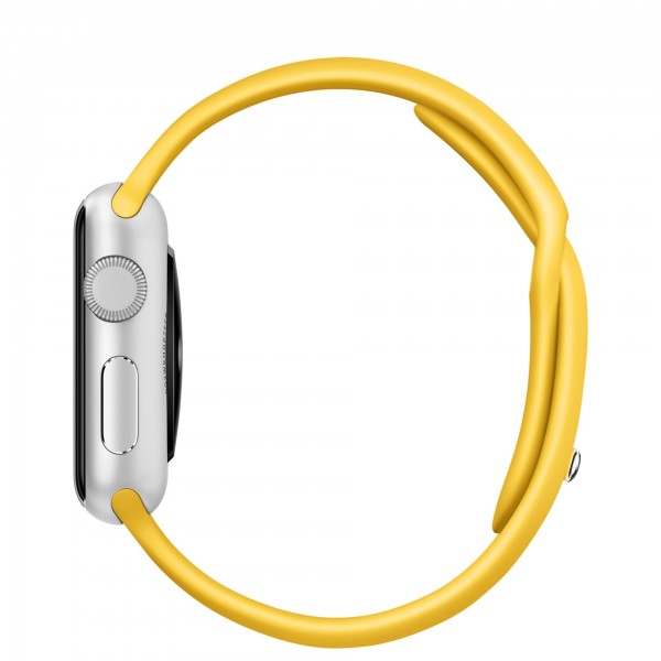 Apple Watch Sport (38 mm) Gümüş Rengi Alüminyum Kasa ve Sarı Spor Kordon Akıllı Saat
