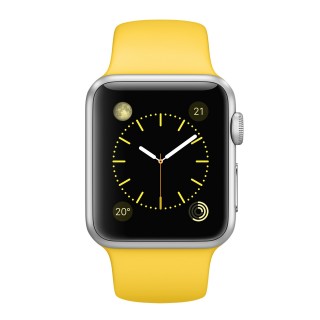 Apple Watch Sport (38 mm) Gümüş Rengi Alüminyum Kasa ve Sarı Spor Kordon Akıllı Saat