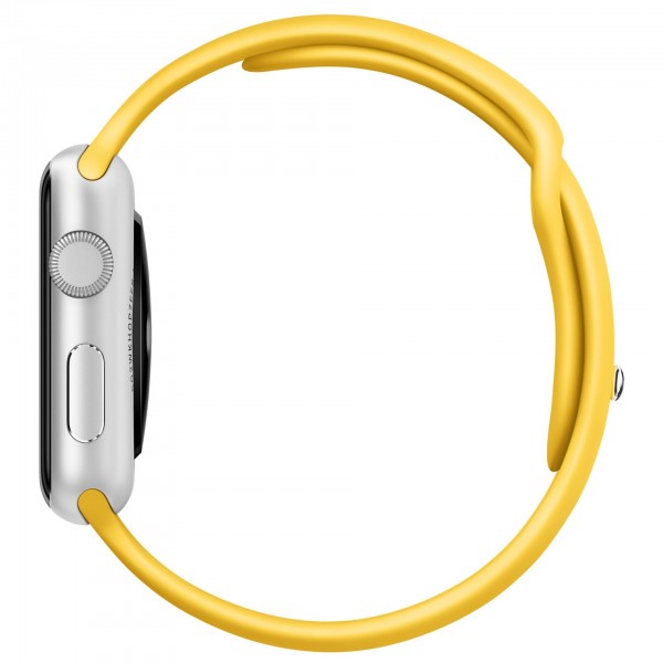 Apple Watch Sport (42 mm) Gümüş Rengi Alüminyum Kasa ve Sarı Spor Kordon Akıllı Saat