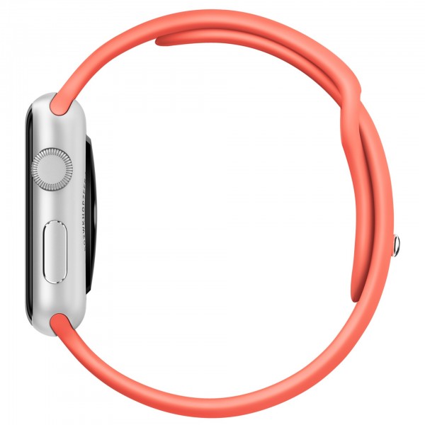 Apple Watch Sport (42 mm) Gümüş Rengi Alüminyum Kasa ve Kayısı Rengi Spor Kordon Akıllı Saat