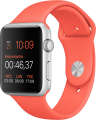 Apple Watch Sport (42 mm) Gümüş Rengi Alüminyum Kasa ve Kayısı Rengi Spor Kordon resim