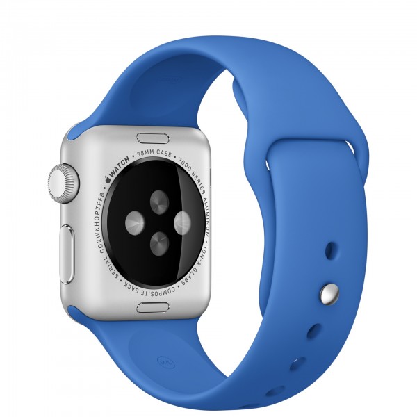 Apple Watch Sport (38 mm) Gümüş Rengi Alüminyum Kasa ve Kraliyet Mavisi Spor Kordon Akıllı Saat