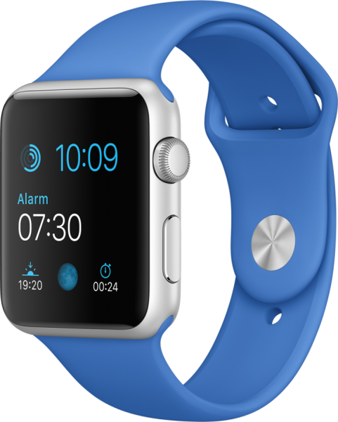 Apple Watch Sport (42 mm) Gümüş Rengi Alüminyum Kasa ve Kraliyet Mavisi Spor Kordon Akıllı Saat