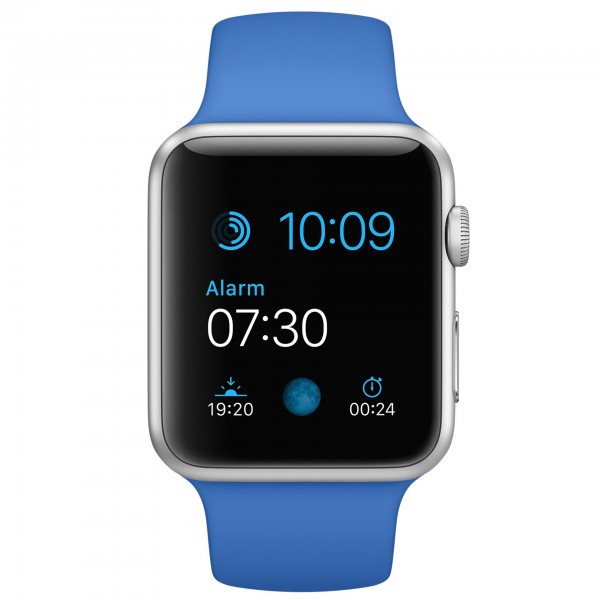 Apple Watch Sport (42 mm) Gümüş Rengi Alüminyum Kasa ve Kraliyet Mavisi Spor Kordon Akıllı Saat