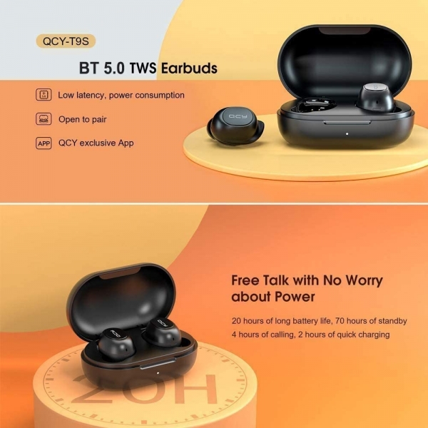 QCY T9S Tam Kablosuz Kulaklık