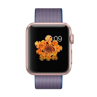 Apple Watch Sport (38 mm) Roze Altın Rengi Alüminyum Kasa ve Naylon Örme Kraliyet Mavisi Kordon Akıllı Saat
