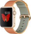 Apple Watch Sport (38 mm) Altın Rengi Alüminyum Kasa ve Naylon Örme Altın/Kırmızı Kordon resim