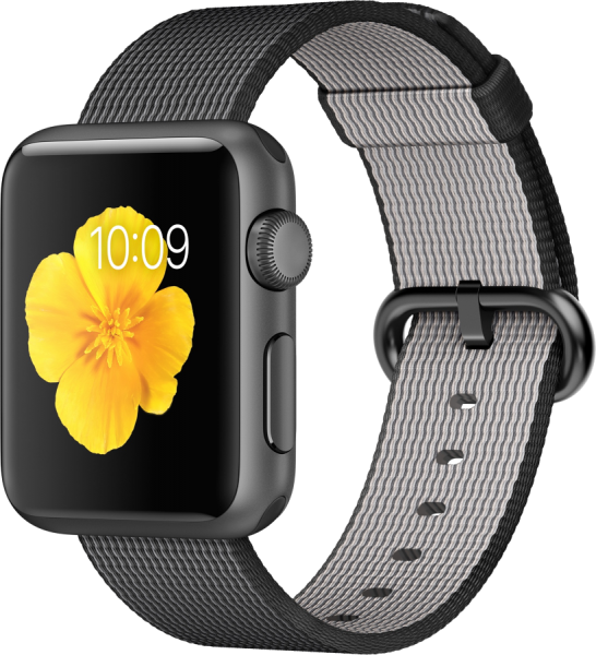 Apple Watch Sport (38 mm) Uzay Grisi Alüminyum Kasa ve Naylon Örme Siyah Kordon Akıllı Saat