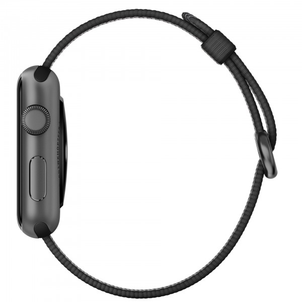 Apple Watch Sport (42 mm) Uzay Grisi Alüminyum Kasa ve Naylon Örme Siyah Kordon Akıllı Saat