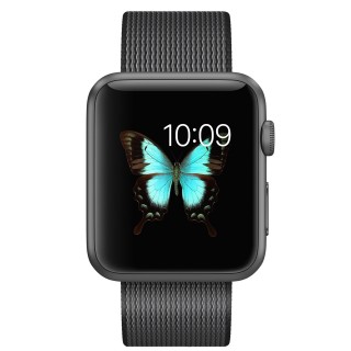 Apple Watch Sport (42 mm) Uzay Grisi Alüminyum Kasa ve Naylon Örme Siyah Kordon Akıllı Saat