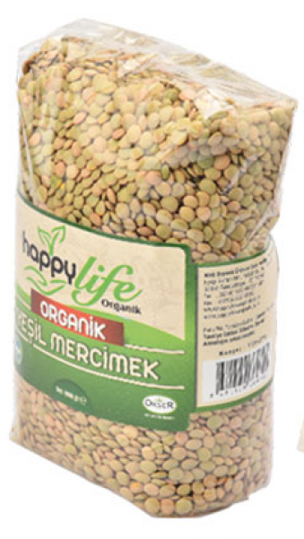Happy Life Organik Yeşil Mercimek 1 kg