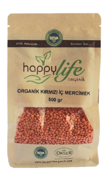 Happy Life Organik Kırmızı Mercimek 500 gr