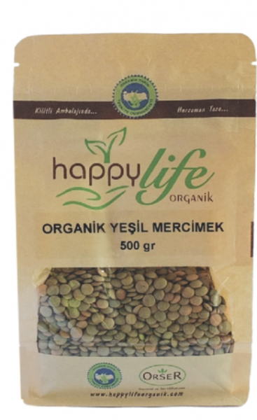 Happy Life Organik Yeşil Mercimek 500 gr