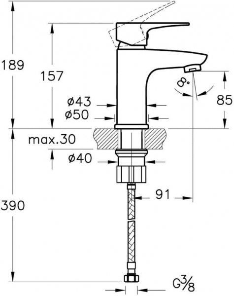 Punto Caso A41079 Lavabo Bataryası