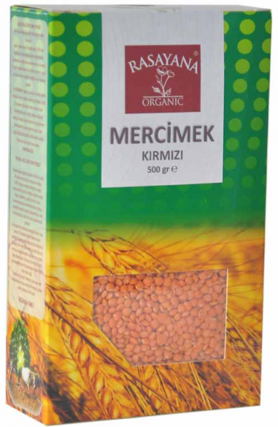 Rasayana Organik Kırmızı Mercimek 500 gr