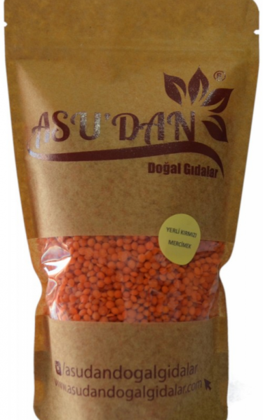 Asudan Doğal Gıdalar Kırmızı Mercimek 500 gr