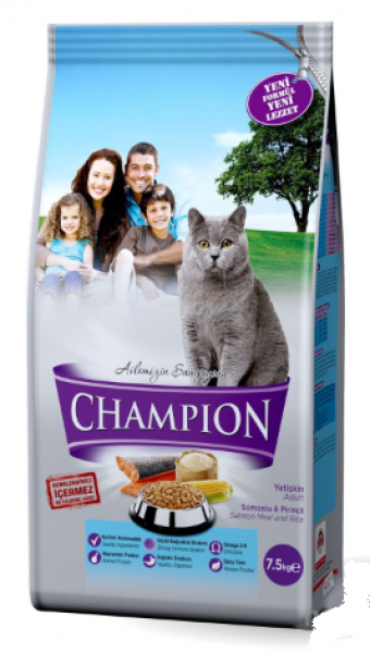 Champion Somonlu Yetişkin 7.5 kg Kedi Maması (7.5 kg)
