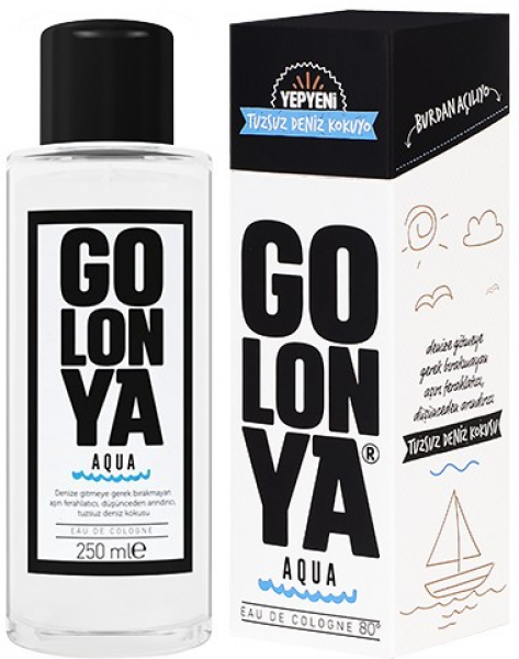 Golonya Aqua Tuzsuz Deniz Kokulu Kalonyası Cam Şişe 250 ml