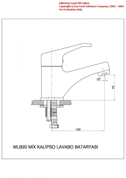GPD Kalipso MLB20 Lavabo Bataryası