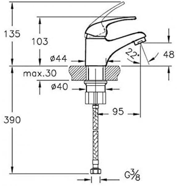 Punto Ideo A41086 Lavabo Bataryası