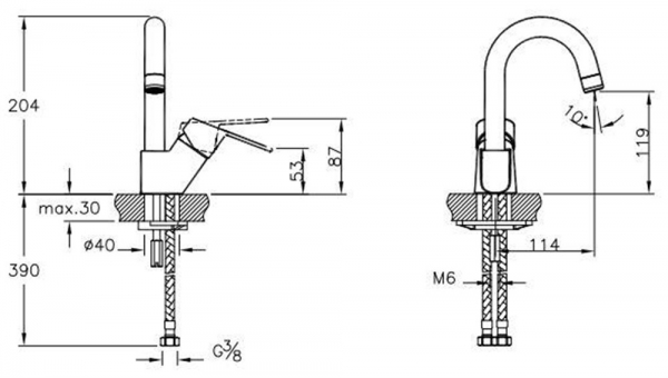 Punto Misto Döner A42601 Lavabo Bataryası