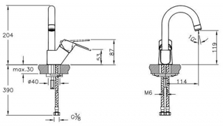 Punto Misto Döner A42601 Lavabo Bataryası