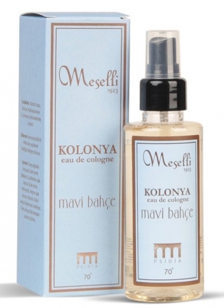 Meselli Mavi Bahçe Kolonyası Cam Şişe Sprey 140 ml (140 ml / Cam Şişe)
