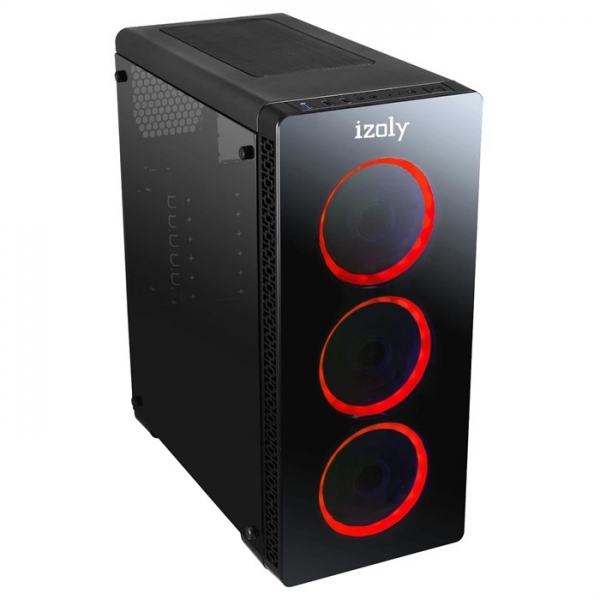 İzoly Glossy Kırmızı 460W Bilgisayar Kasası (460 W)
