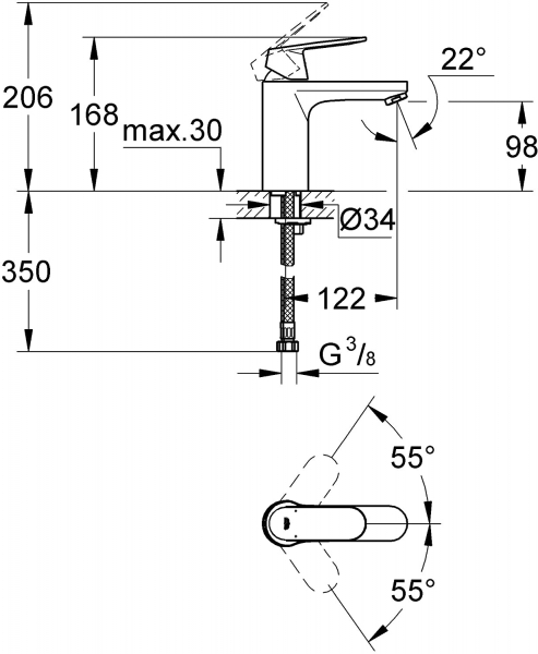 Grohe Eurocosmo 23327000 Lavabo Bataryası