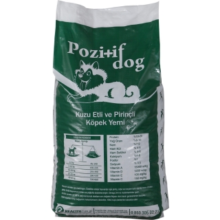 Pozitif Dog Kuzu Etli ve Pirinçli 15 kg Köpek Maması