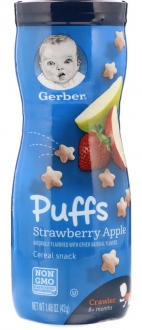Gerber Çilek Elma Aromalı Sağlıklı Atıştırmalık 1.48 oz Gıda Takviyesi