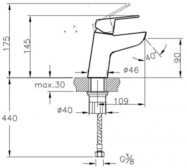 Punto Misto A41178 Lavabo Bataryası