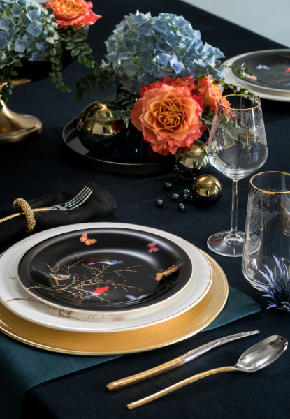Karaca Fine Pearl Grace Black 62 Parça Yemek Takımı (62 Parça)