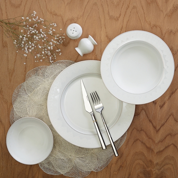 Emsan New Bone İpek 60 Parça Yemek Takımı