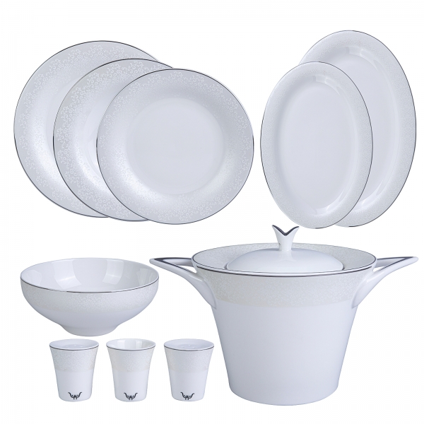 Karaca Silvermask Platin 60 Parça Yemek Takımı
