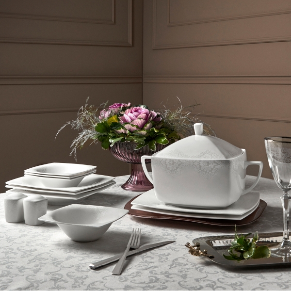 Karaca Fine Pearl Helen 62 Parça Yemek Takımı (62 Parça)