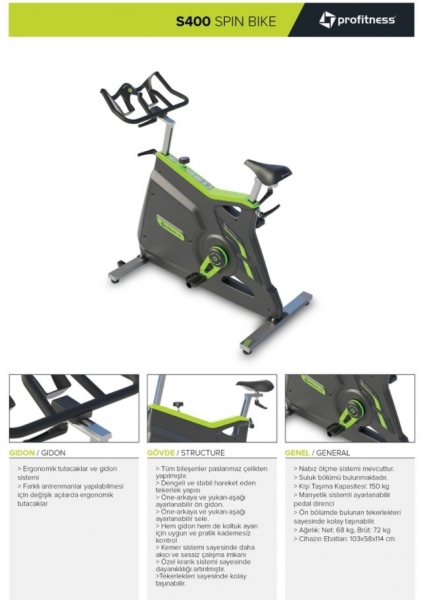 ProFitness Profitness S 400 Dikey Bisiklet