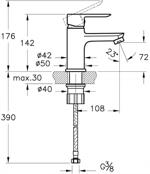 Punto Deco A41076 Lavabo Bataryası
