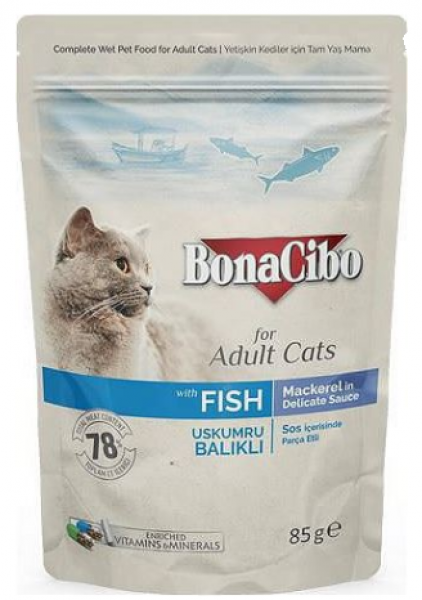 Bonacibo BonaCibo Pouch Balıklı 85 gr Kedi Maması