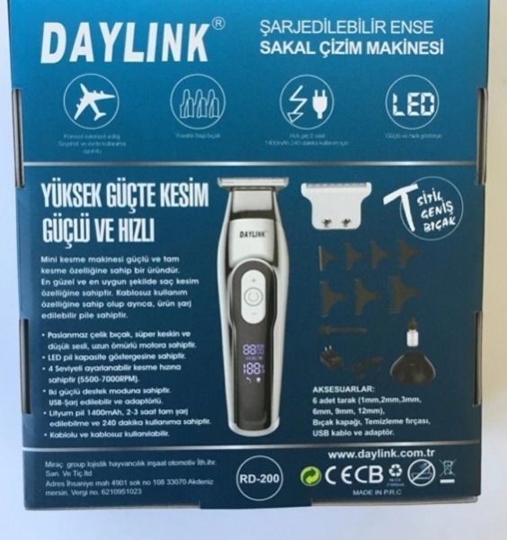 Daylink RD-200 Saç Kesme Makinesi