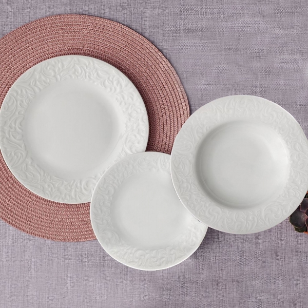 Güral Porselen Bronte BRN18YS00 24 Parça Yemek Takımı