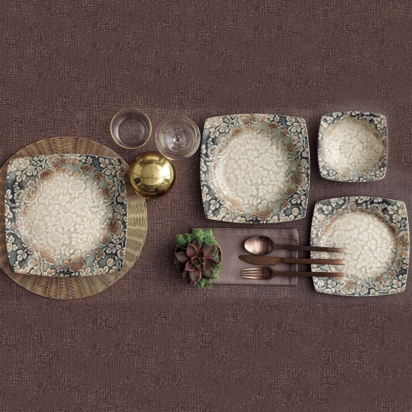 Güral Porselen Reaktif Bone 101376 24 Parça Yemek Takımı