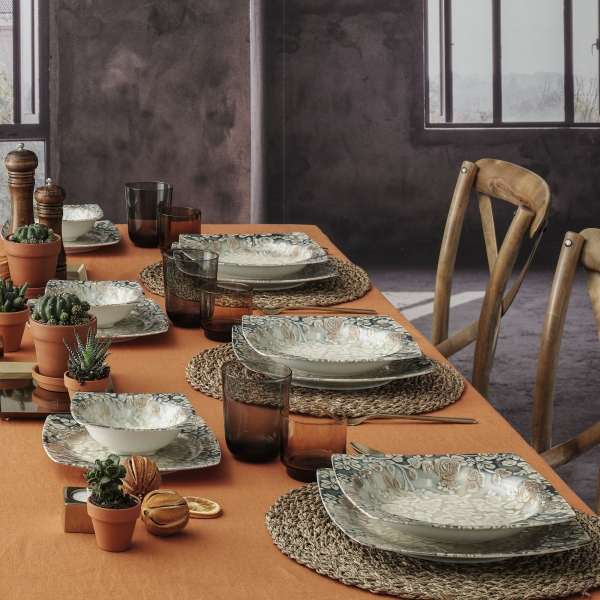 Güral Porselen Reaktif Bone 101376 24 Parça Yemek Takımı